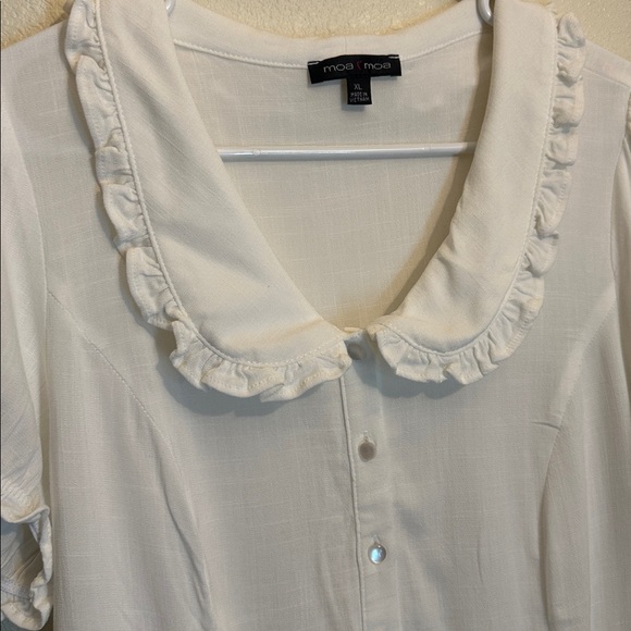 Moa Moa White Ruffled Blouse - Picture 3 of 7